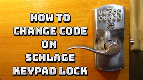 schlage lock reset code|How To Change the Code on a Schlage Lock .
